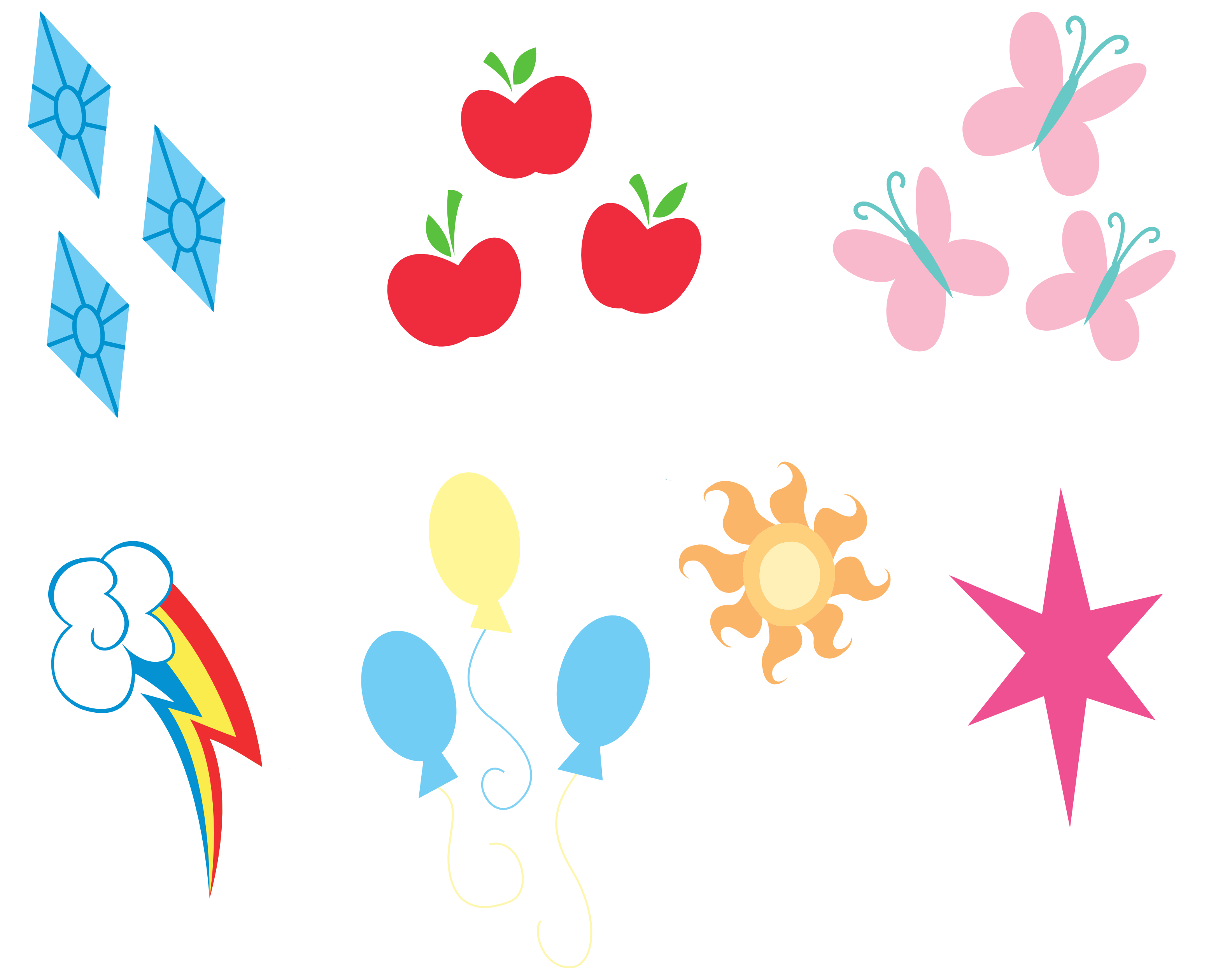 Also here are the other cutie marks for the other ponies I hope the see mor...